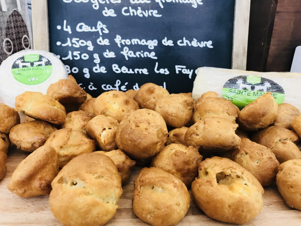 Recette laiterie les fayes gougères chèvre