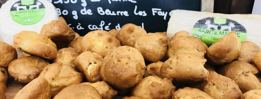 Recette laiterie les fayes gougères chèvre