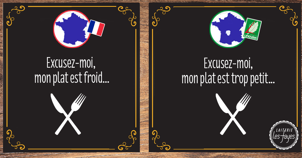 Excusez-moi mon plat est trop petit