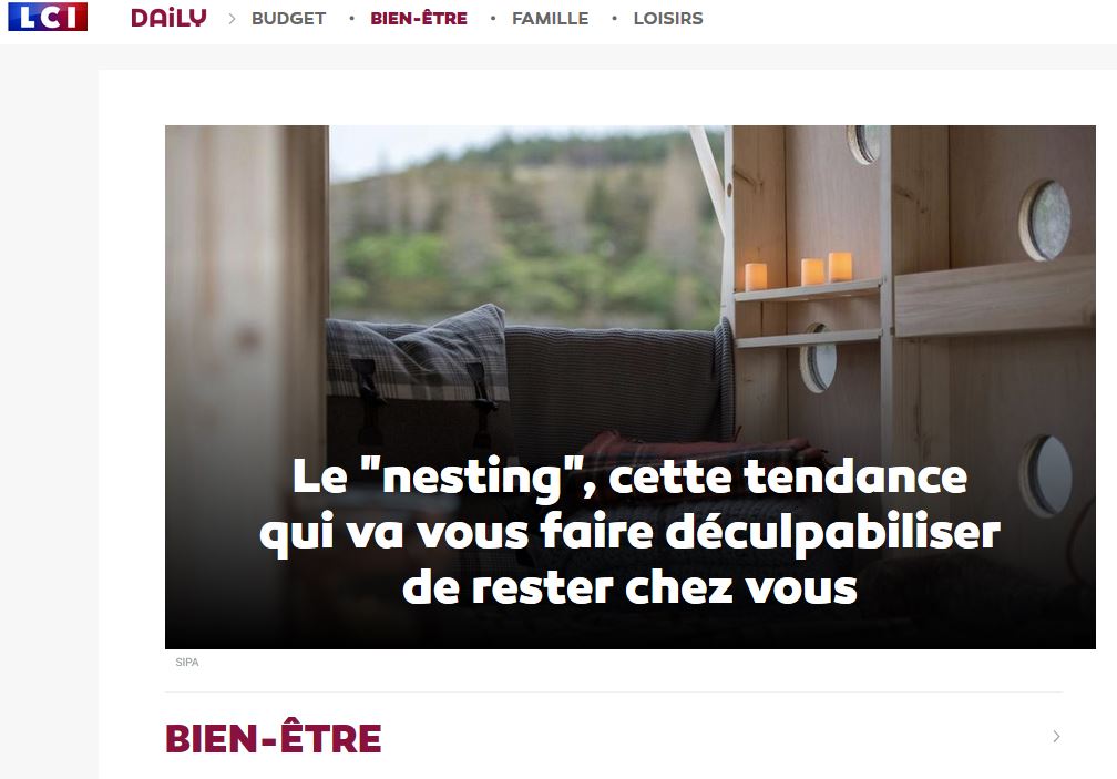 tendance du nesting ou l'art de rester chez soi